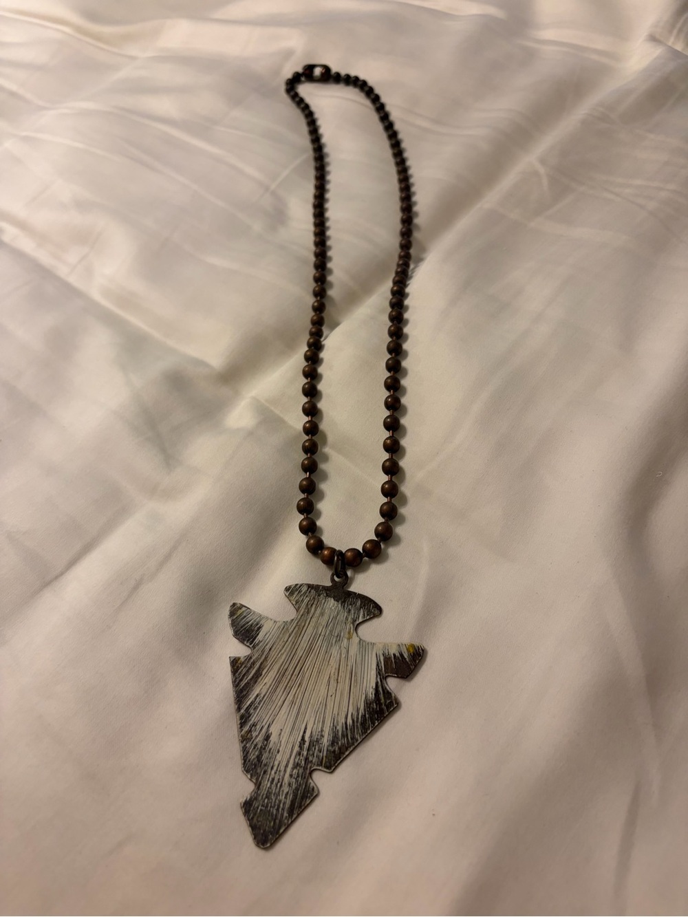 Rustic Arrowhead Pendant Necklace handmade by local artist EUC artisan